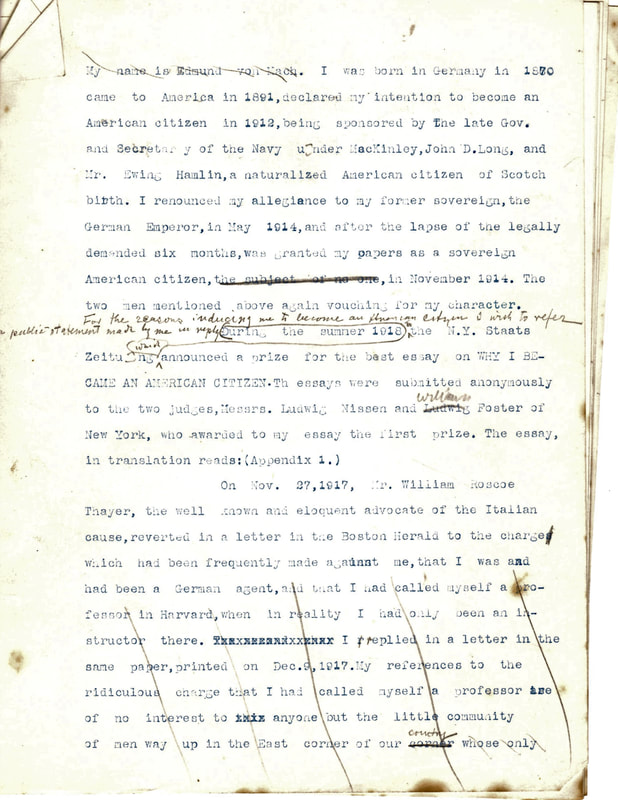 Part of his written notes for tesstimony.